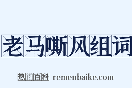 老马嘶风组词是什么意思的图片